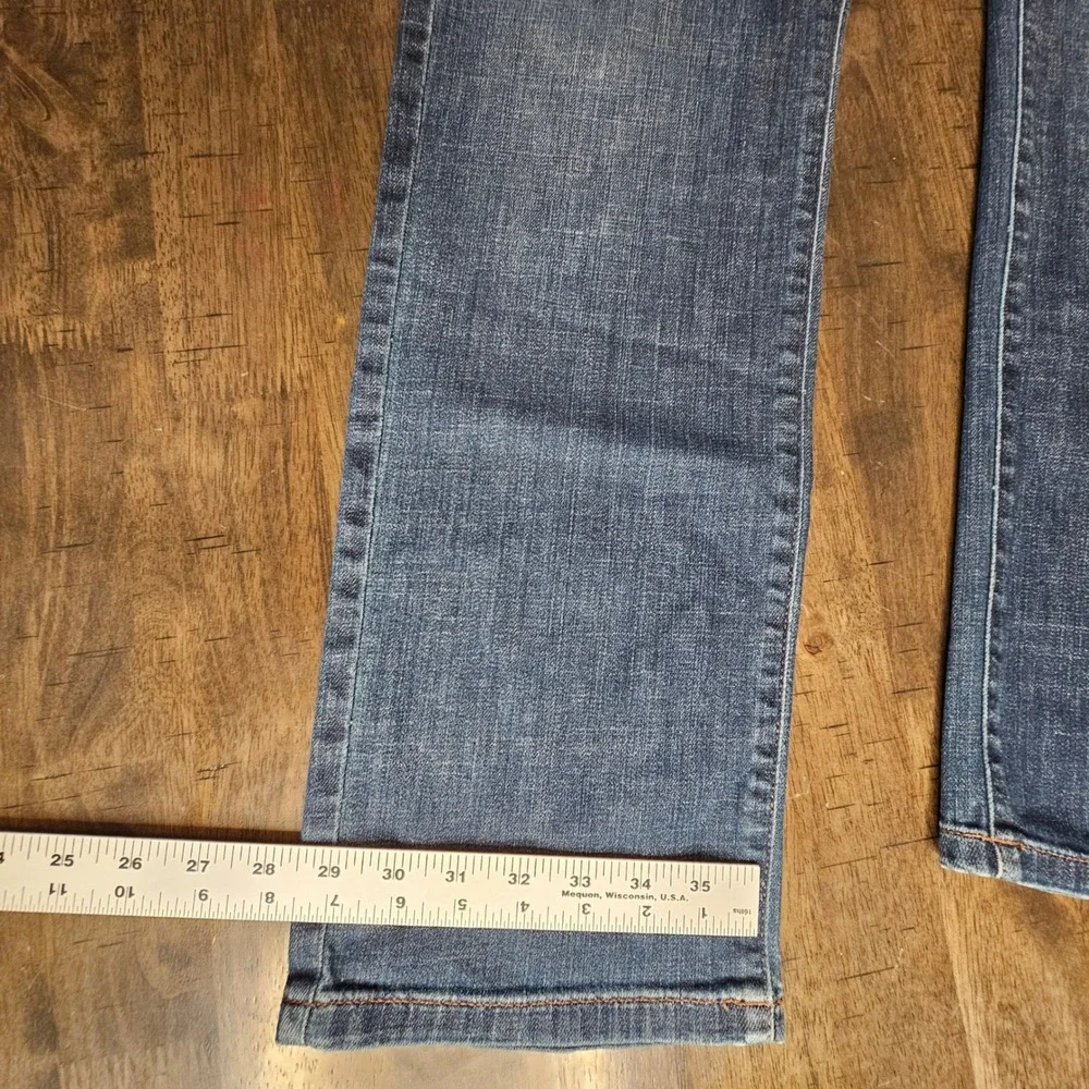 Eileen Fisher High Rise Jeans Organic Cotton Med Wash Straight Leg 12 Fall 2020 - Picture 8 of 10